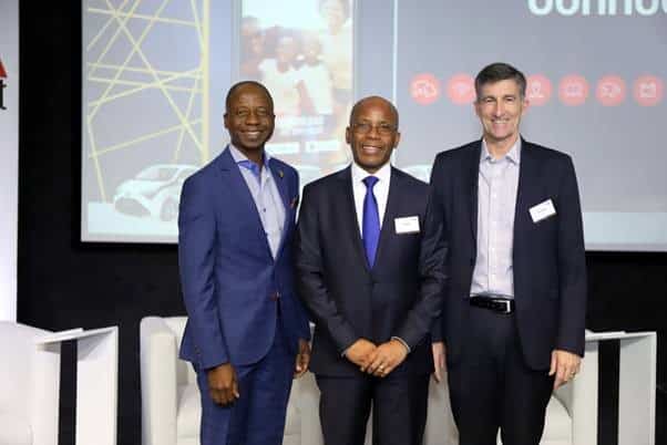 Toyota, Altron, Vodacom Collaborate to Enable in-Car WiFi (L-R) William Mzimba – Chief Executive Officer, Vodacom Business; Mteto Nyati – Chief Executive, Altron Group; Andrew Kirby - President and CEO of Toyota South Africa Motors.