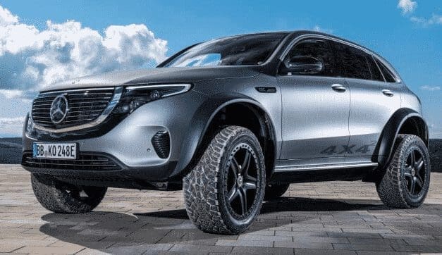 Electric luxury goes off-road. The Mercedes-Benz EQC 4x4² vehicle study
