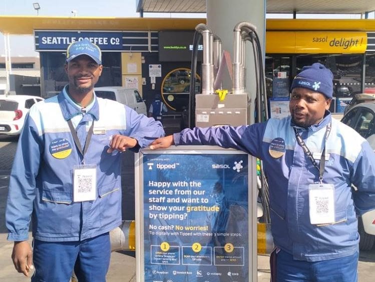 Sasol Launches Tipped A Digital Tipping Solution For Petrol Attendants Digital tipping, powered by Tipped, arrives at Sasol fuel stations