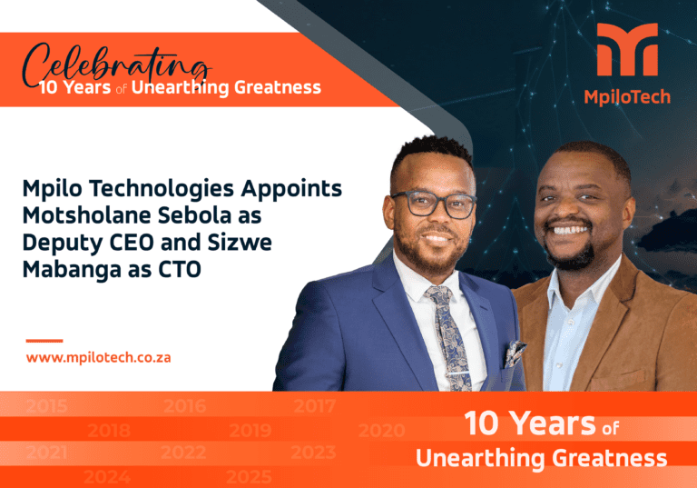 Mpilo Tech Appoints Motsholane Sebola As Deputy CEO And Sizwe Mabanga As CTO MpiloTech CEO & CTO