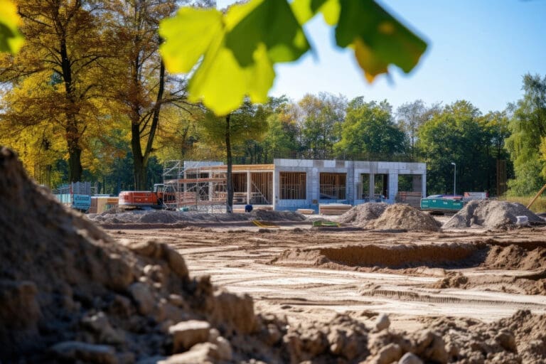 constructing houses