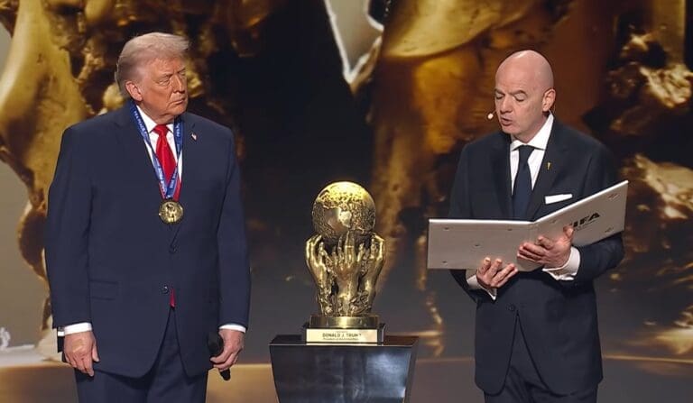 FIFA Faces Backlash Over Plan To Sell Stakes In $20 Billion World Cup Commercial Entity FILE PHOTO: FIFA awarded U.S. President Donald Trump the first-ever Peace Prize