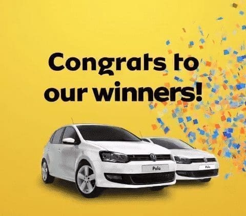 3 Lucky MTN CakeCrush Winners Drive Away With VW Polo Vivo First two MTN CakeCrush Competition winners drive away with VW Polo Vivos