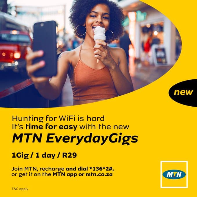 MTN Launches EverydayGigs Offering 1GB for One Day for R29